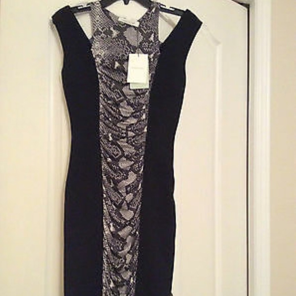 Pierre Balmain Black Bodycon Dress Size 4.